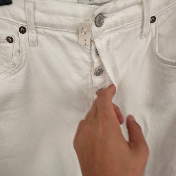 AGOLDE New Riley Crop Ankle Denim Jean in White Whip // 31 - Picture 7 of 12
